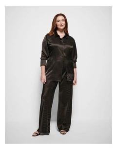 Tilly Pant in Bitter Chocolate Mini Spot