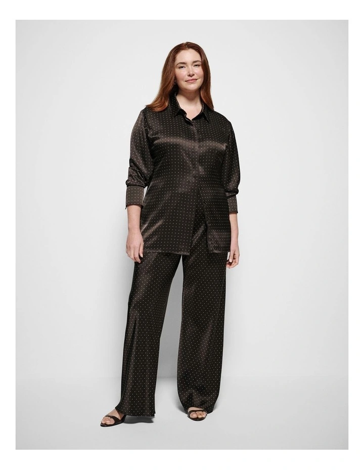 Tilly Pant in Bitter Chocolate Mini Spot image 1