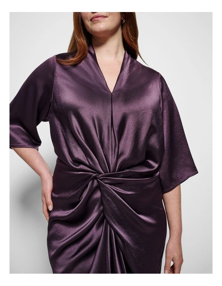 Beatrice Dress in Aubergine image 2