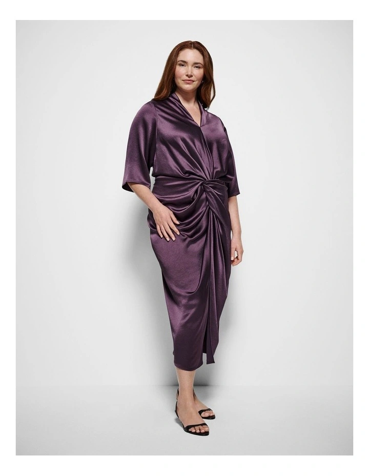 Beatrice Dress in Aubergine image 4