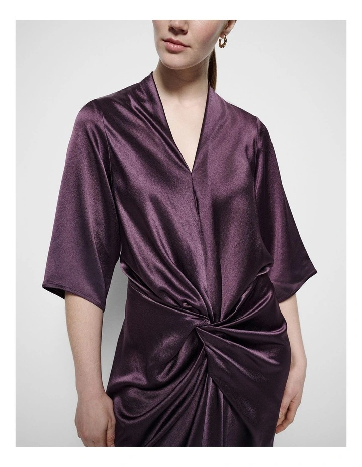 Beatrice Dress in Aubergine image 6