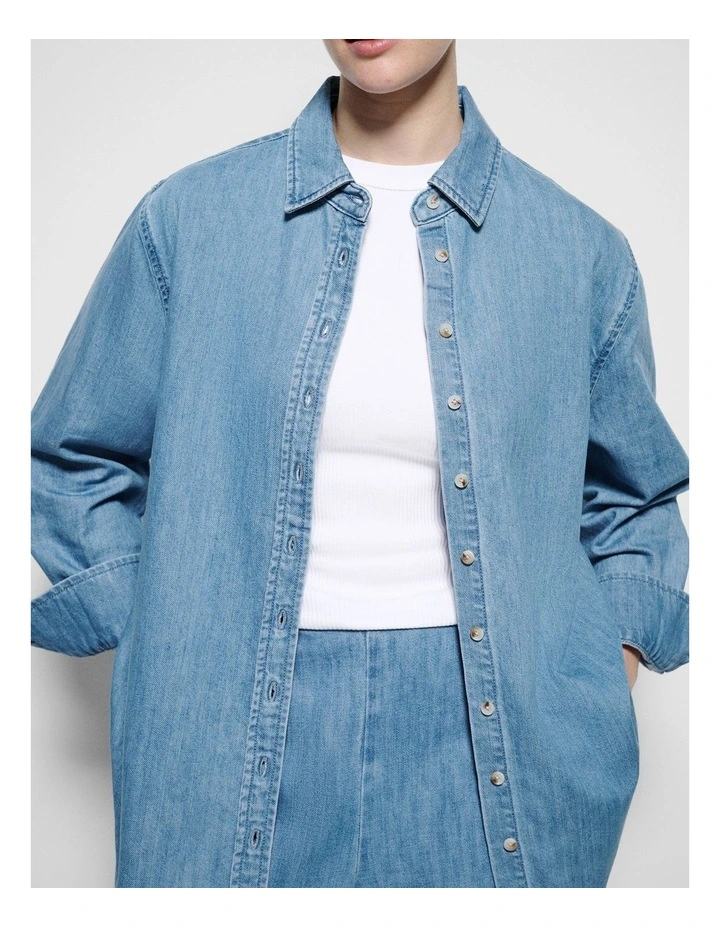 Theresa Shirt in Light Chambray image 6