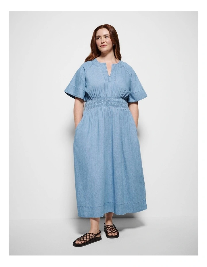 Isabella Dress in Light Chambray image 1