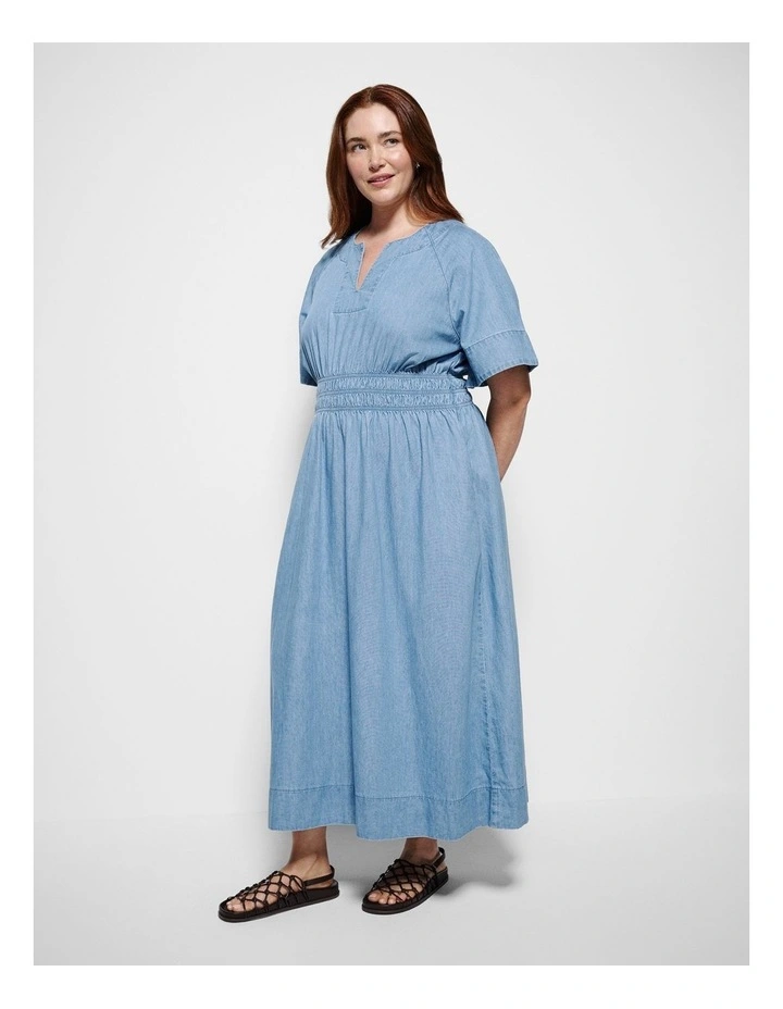 Isabella Dress in Light Chambray image 4