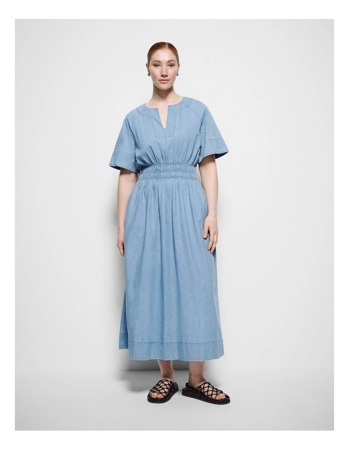 Isabella Dress in Light Chambray image 5
