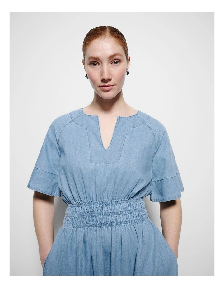 Isabella Dress in Light Chambray image 6