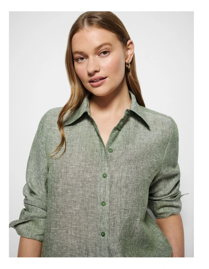 Pocket Linen Shirt in image 2