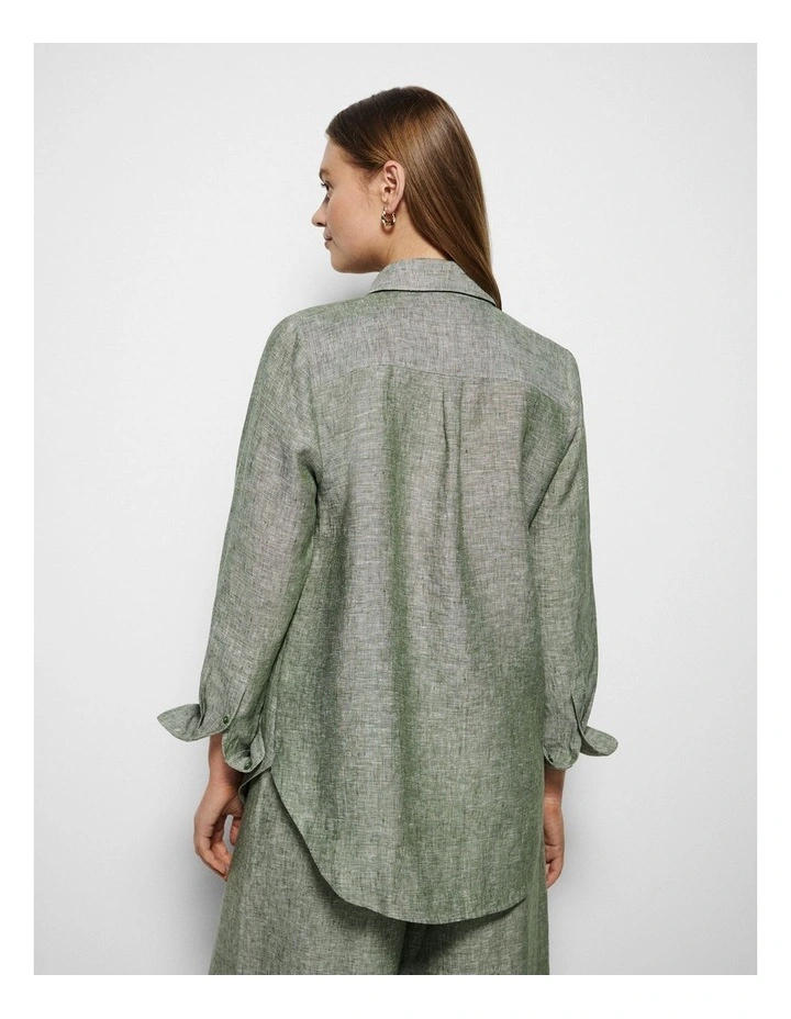Pocket Linen Shirt in image 3