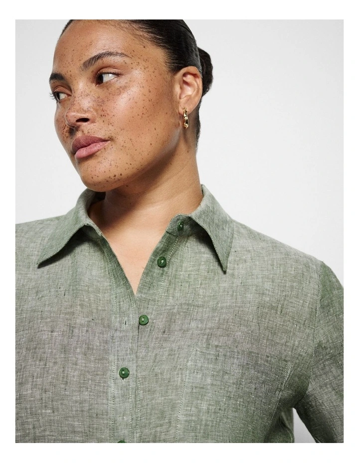 Pocket Linen Shirt in image 6