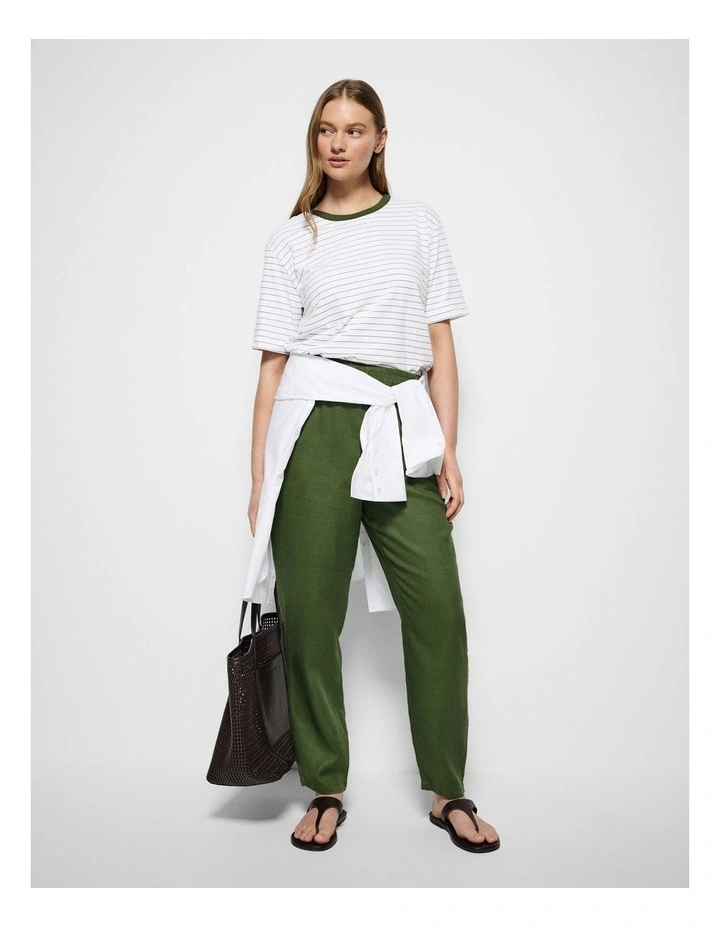 Dani Tee in Leaf Green Stripe image 4