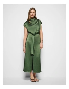 Sophia Dress in Leaf Green