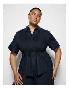 Veronica Top in True Navy