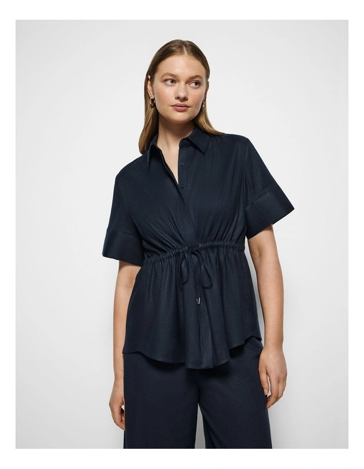 Veronica Top in True Navy image 5