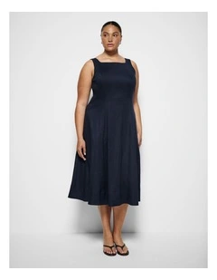 Veronica Dress in True Navy