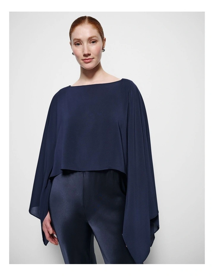Arial Capelet in Classic Navy image 4