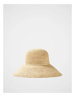 Aster Raffia Wide Br in Natural