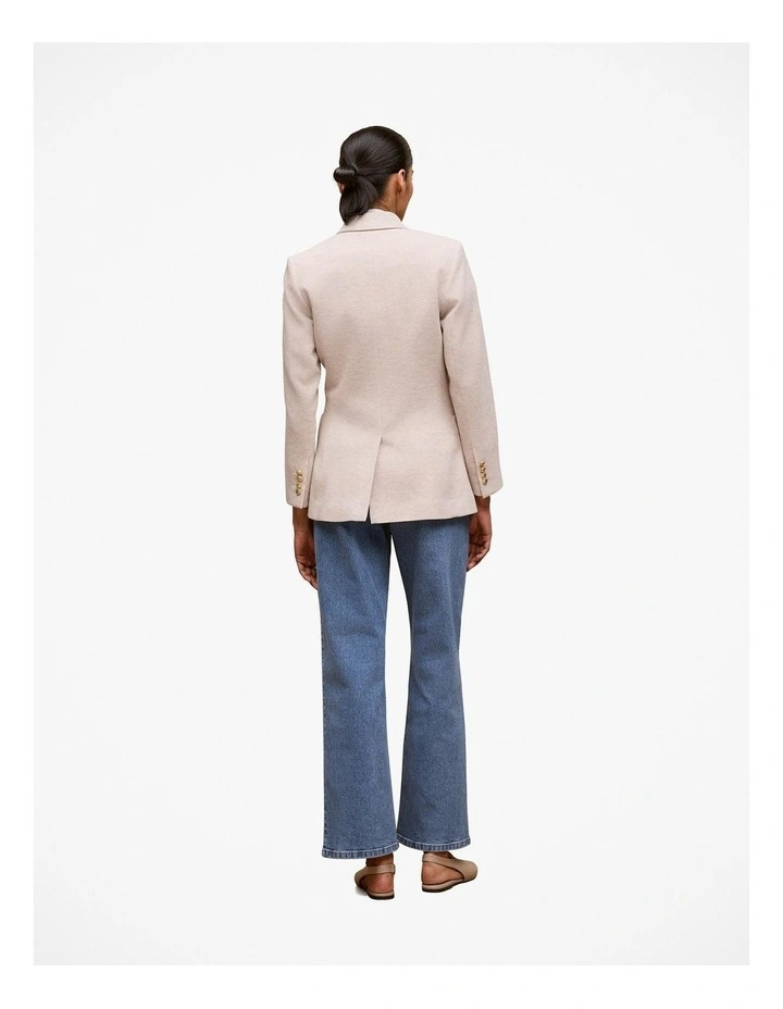 Pique Blend Blazer in Stone image 5