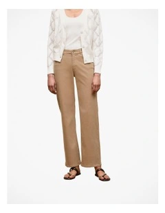 Garment Dyed Wide Leg Jean in Light Camel