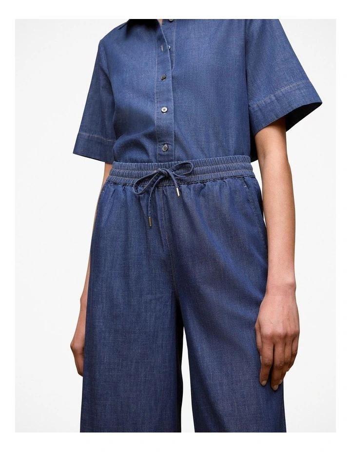Soft Denim Pull On Pant in Mid Blue image 3
