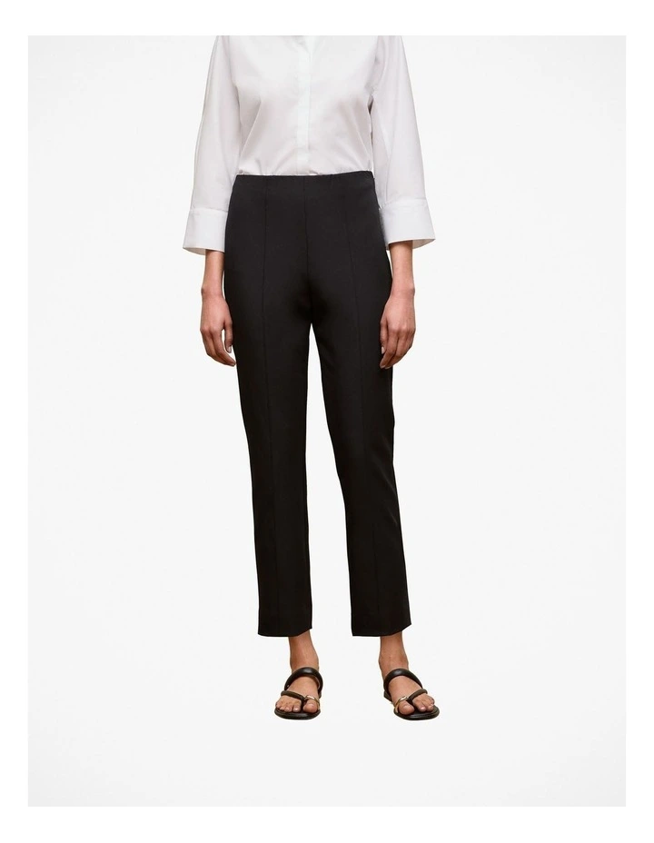 Bi-stretch Split Hem Pant in Black image 1