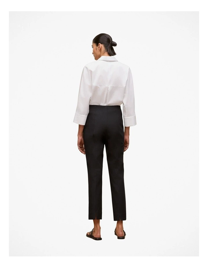 Bi-stretch Split Hem Pant in Black image 4