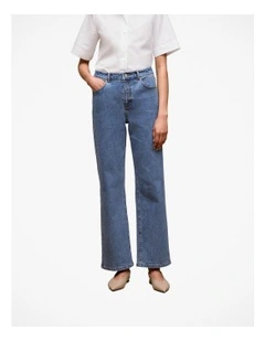 Wide Leg Jean in Mid Blue