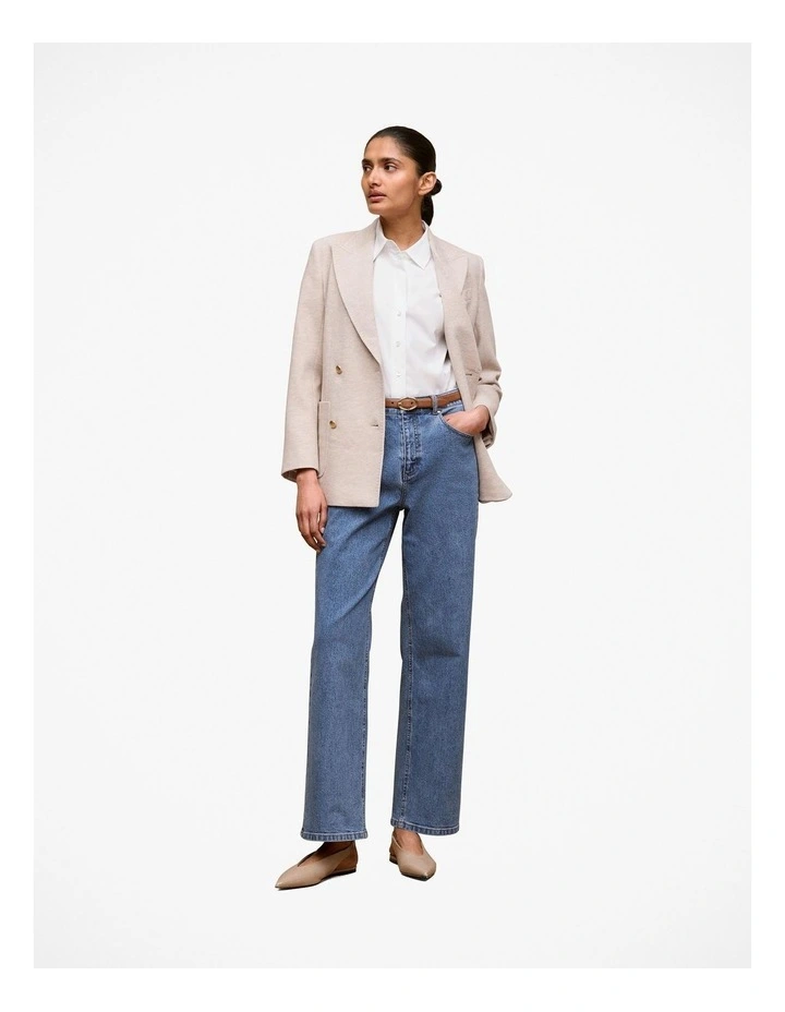 Wide Leg Jean in Mid Blue image 3