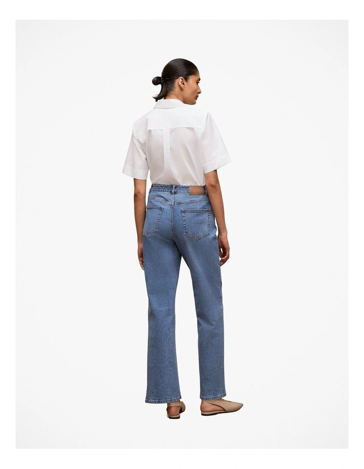 Wide Leg Jean in Mid Blue image 5