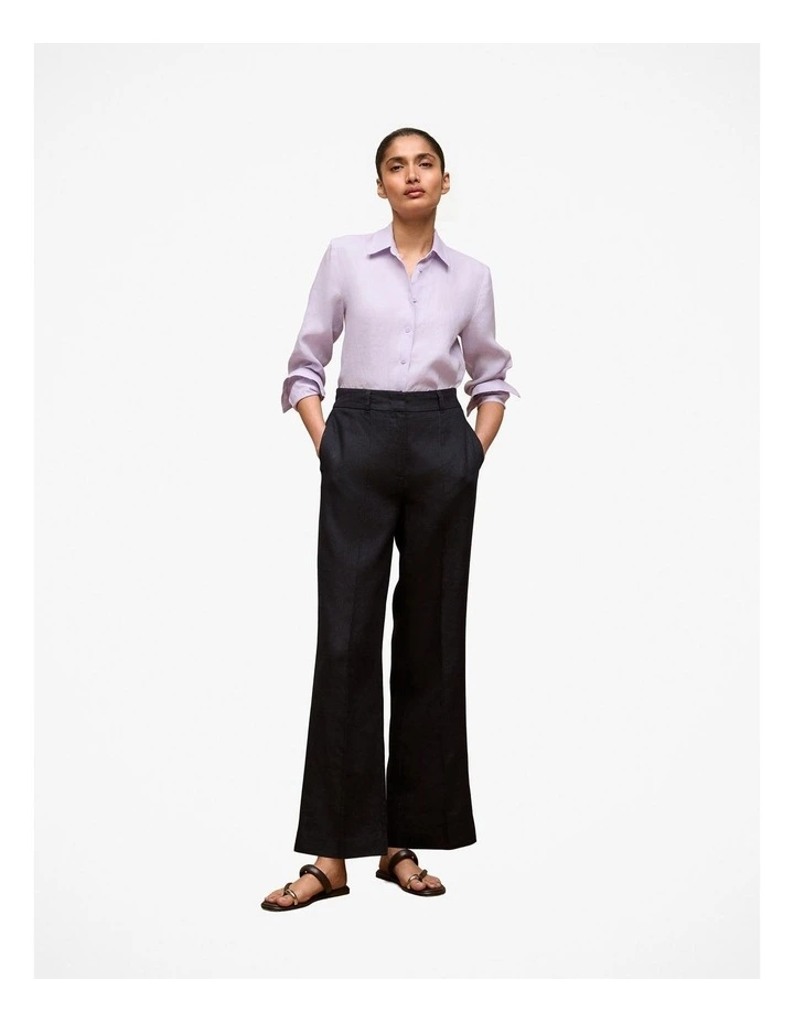 Delave Linen Classic Shirt in Orchid image 2