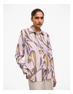 Shadow Leaf Relaxed Shirt in Orchid