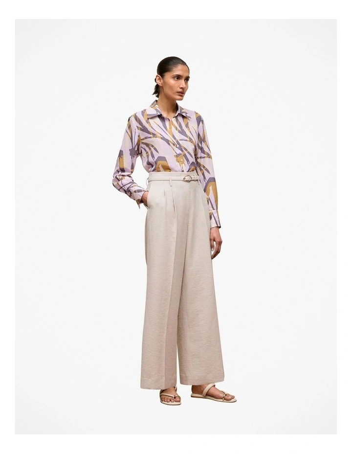 Shadow Leaf Relaxed Shirt in Orchid image 3
