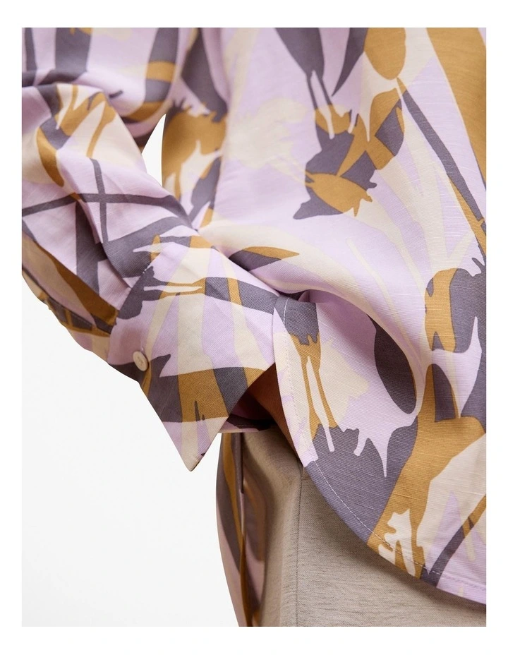 Shadow Leaf Relaxed Shirt in Orchid image 4