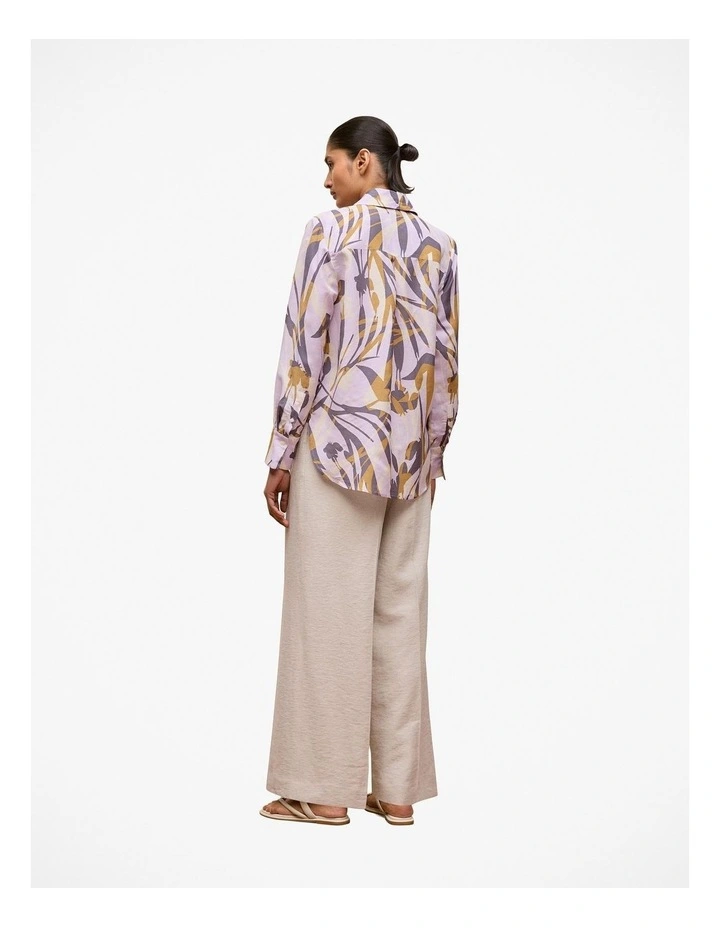 Shadow Leaf Relaxed Shirt in Orchid image 5
