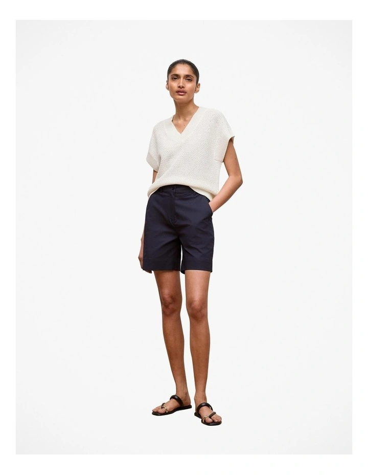 Stretch Cotton Tailored Short in Night Sky image 2