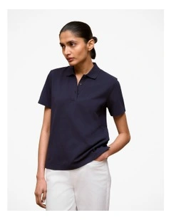 Pique Classic Polo in Night Sky