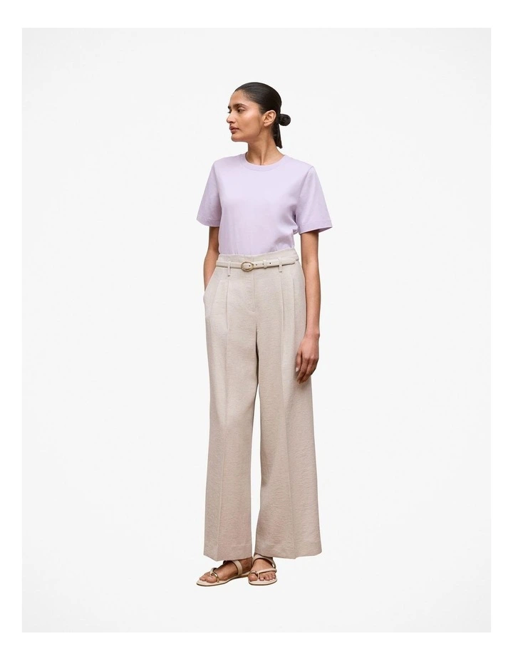 Cotton Crew T-shirt in Orchid image 2
