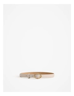 Signature Link Slim Belt in Putty