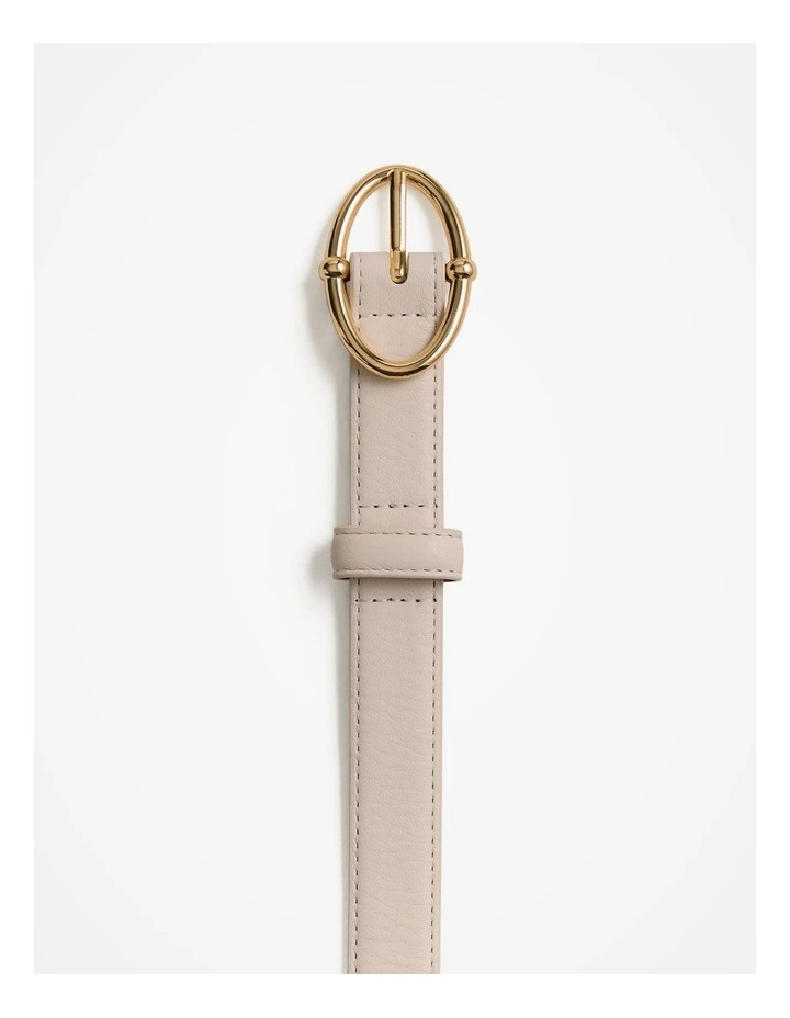 Signature Link Slim Belt in Putty image 3