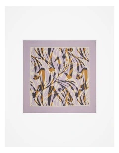 Shadow Leaf Silk Twill Neckerchief in Orchid