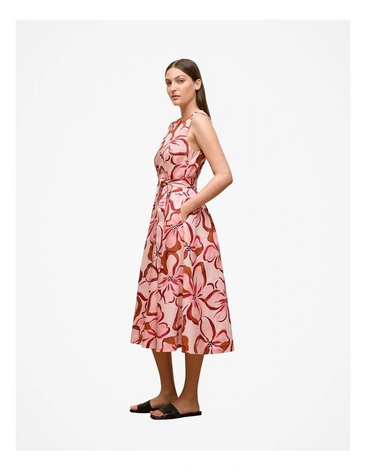 Peony Sateen Sleeveless Dress in Soft Pink image 5