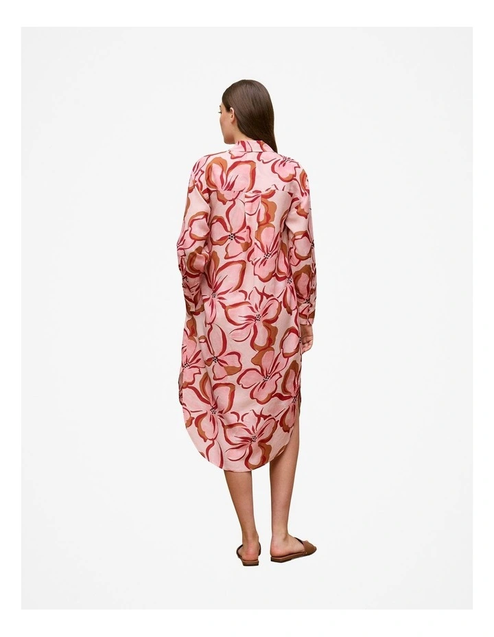Peony Relaxed Shirt Dress in Soft Pink image 4