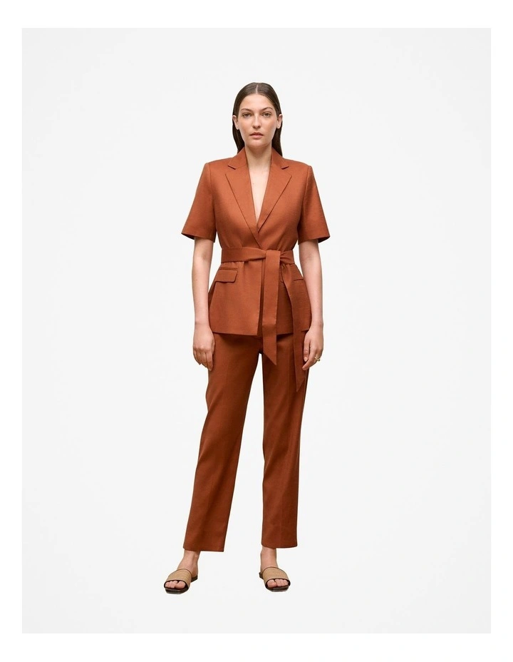 Tapered Leg Pant in Burnt Orange image 2