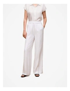 Soft Pinstitched Pant in White