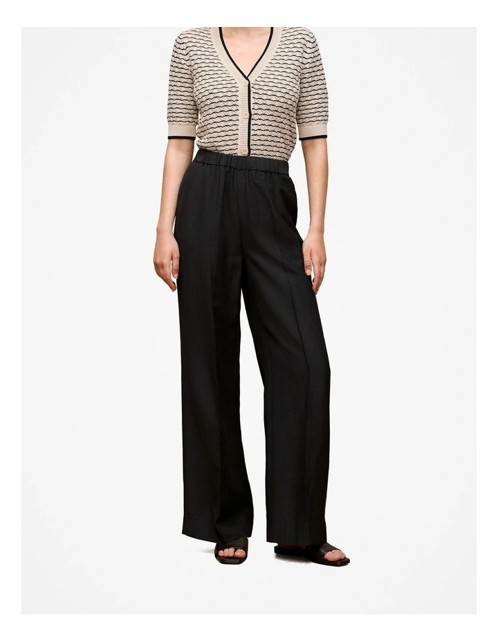Soft Pinstitched Pant in Black image 1