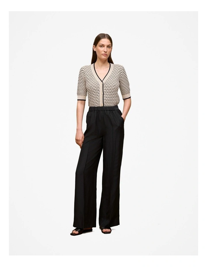 Soft Pinstitched Pant in Black image 2