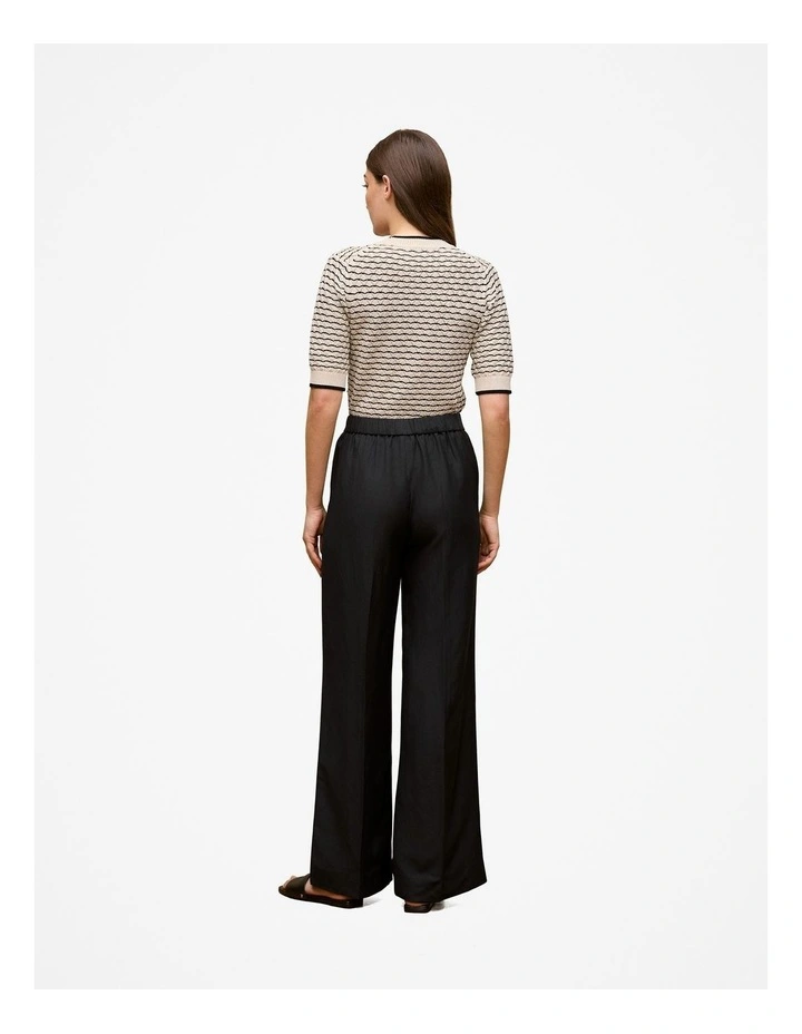 Soft Pinstitched Pant in Black image 4