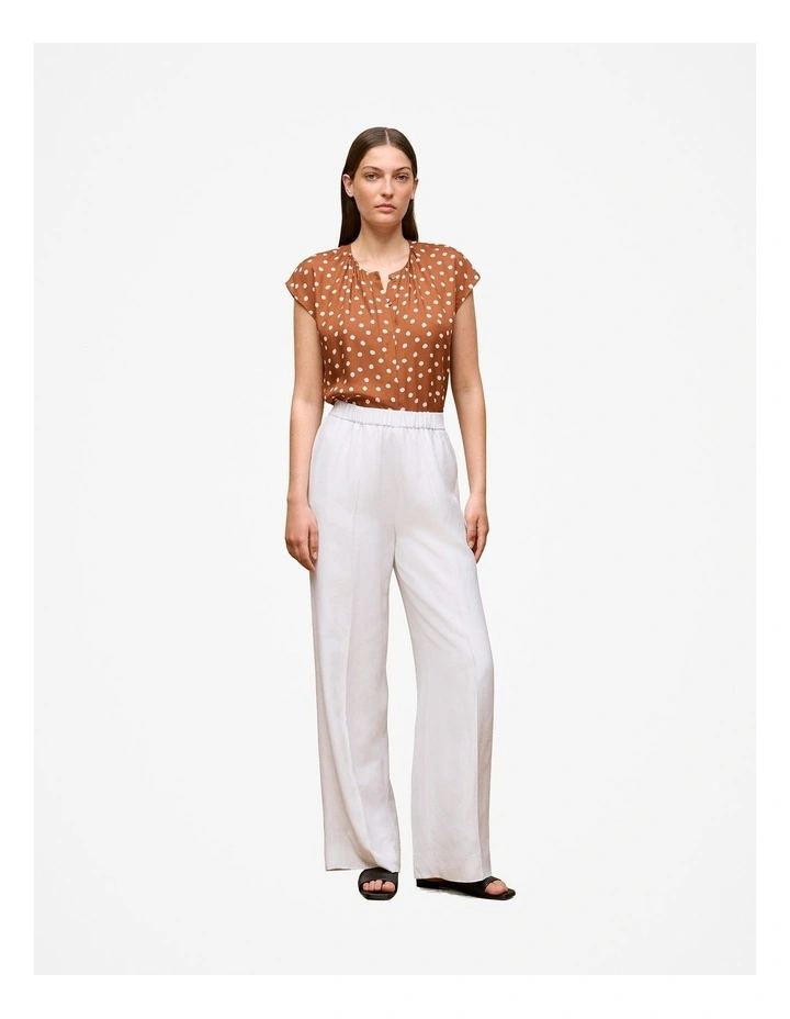 Spot Modal Cap Sleeve Blouse in Burnt Orange image 2