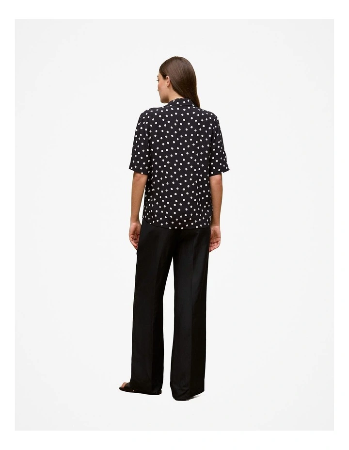 Spot Camp Collar Shirt in Black image 4