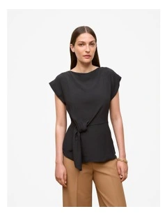 Twist Front Top in Black