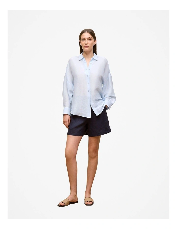 Linen Pull On Short in Night Sky image 2